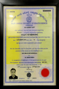 Certificate Ortho Specialist image